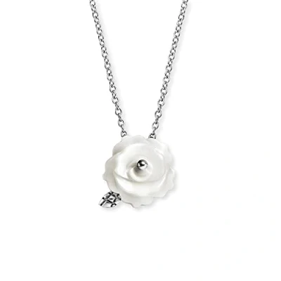 Immagine di Engelsrufer Collana da donna Rose Garden in Argento sterling con ciondolo a forma di rose, chiusura moschettone, regolabile due lunghezze, senza nichel, 40 cm, sterling, Nessuna pietra