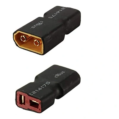 Immagine di VUNIVERSUM Mr.Stecker Modellbau® 2 adattatori Premium XT60 maschio su T Dean Connector Deans Female per batteria Lipo Batteria, cavo adattatore ad alta corrente