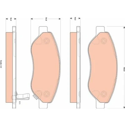 Immagine di TRW GDB1713 Kit pastiglie freno con segnalatore acustico usura bulloni pinza accessori OPEL: Corsa D Hatchback