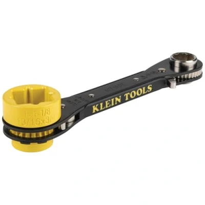 Immagine di KLEIN TOOLS KT155T Chiave a cricchetto 6 in 1 con bullone passante e presa gialla brillante