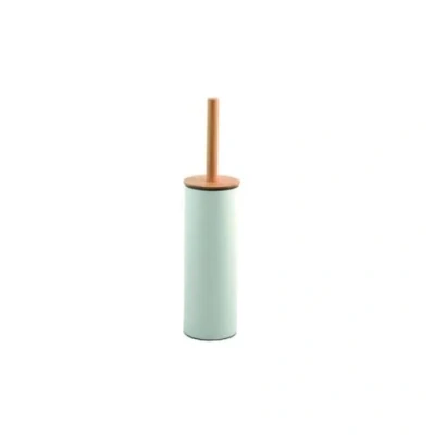 Immagine di Spirella Scopino WC con supporto in acciaio e bambù Adonis bianco opaco, setole resistenti silicone