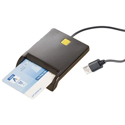 Immagine di Xystec Lettori schede di memoria esterni chipcard Lettore: lettore chip card USB e smart card, Compatibile con HBCI per l&#039;home banking (Lettore card)