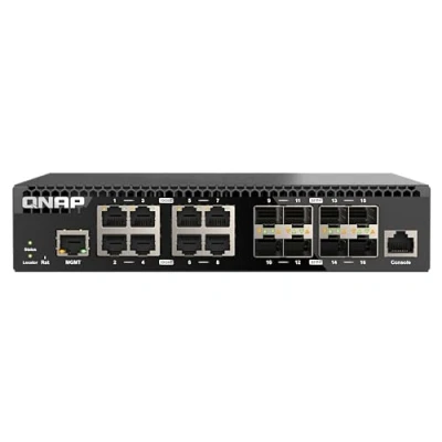 Immagine di QNAP QSW M3216R 8S8T commutateur réseau Géré L2/L3 10G Ethernet (100/1000/10000) 1U Noir