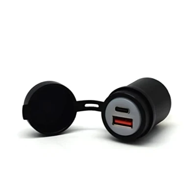 Immagine di Cliff Top Caricabatterie USB C da 28 W e QC 3.0 DIN in alluminio
