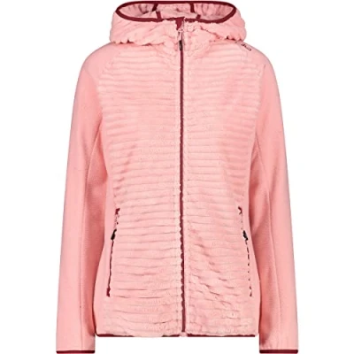 Immagine di CMP Giacca in Pile Highloft da Donna con Cappuccio Fisso, Peach, 44