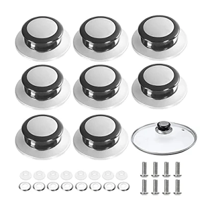 Immagine di SyiXute 8 Pezzi Pomello Coperchio Pentola,Universale Manopole di Ricambio per Pentola,Pomelli Coperchi Pentole in Acciaio Inossidabile con Viti Cucina