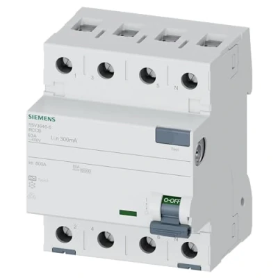 Immagine di Siemens 5SV3646 6 Dig.Industr. Interruttore differenziale A 4 poli 63 0.3 400 V