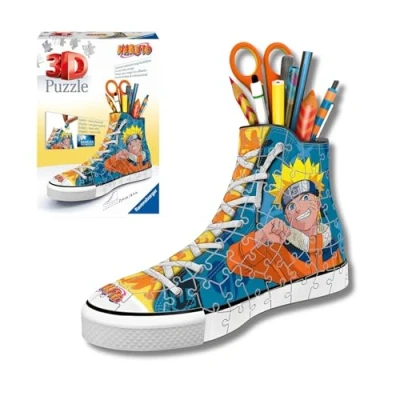 Immagine di Ravensburger 3D Puzzle Portapenne Sneaker Naruto, 108 Pezzi, 8+ Anni