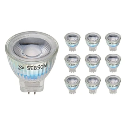 Immagine di SEBSON Lampadina LED MR11 3W (Equivalente a 20W) 220lm Bianca Calda 2900K Non Dimmerabile Angolo di Diffusione 36 Spot GU4 12V Set da 10