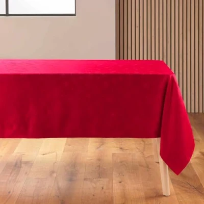 Immagine di Douceur d&#039;Intérieur Flocons Tovaglia Rettangolare, 140 x 300 cm, Jacquard, Rosso