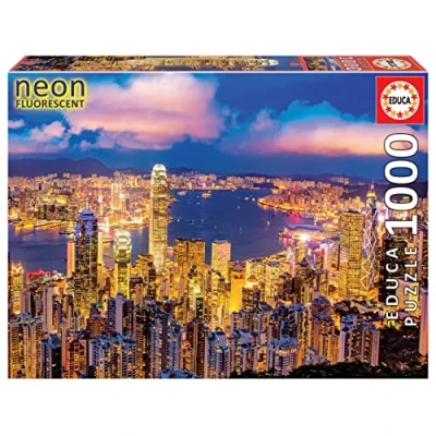 Immagine di Educa Borrás Hong Kong Neon Puzzle da 1000 Pezzi, 18462, One Size, 114520
