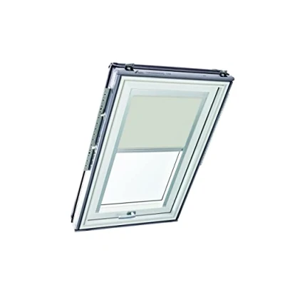 Immagine di Tenda a Rullo Roto ZRE per Finestre Tetti Diurna Binario di Guida Argento delle Serie Designo R4/R7 e Classic 43/73 con Dimensioni 074/118 07/11 Grigio Chiaro