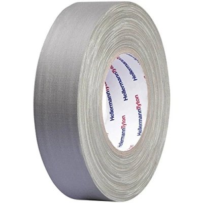 Immagine di HelaTape TEX nastri in Tessuto HTAPE 50x50 712 00906 (L x L) 50 m mm Grigio cotone e poliestere GY HellermannTyton
