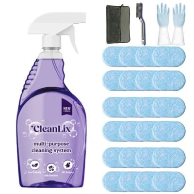 Immagine di Cleanlix Cleaning Spray, Cleaner For Instant Stain Removal, All Purpose Spray With Tablets, The In One Solution Every (1 Bottle,Ocean*24)