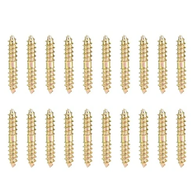 Immagine di 20pcs 5 * 30mm vite di centraggio connettore per mobili in legno a doppia estremità testa punta coda autofilettante tassello collegamento