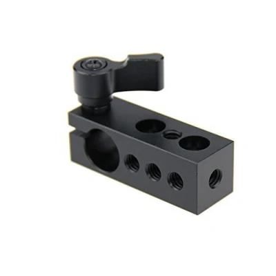 Immagine di CAMVATE 15 mm Rod Clamp Holder con filettatura 1/4 per DSLR Rig Rail Support Magic Arm Monitor (Black)
