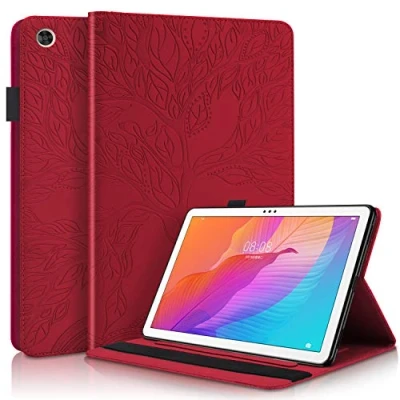 Immagine di Succtopy Custodia per Huawei MatePad T10S/T10 2020, PU Cover Tablet T10 9.7 AGR L09 W09 Protettiva Slim Smart Case T10S 10.1 AGS3 W09,Rosso