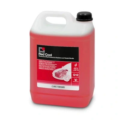 Immagine di ERRECOM Red Cool, Liquido Radiatore Rosso Fluorescente Concentrato, antigelo G12 con Pacchetto inibitore a Base Organica Oat, 5 Litri