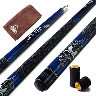 Immagine di CUESOUL Rockin Serie 57 &quot;21 oz Maple Pool Cue Stick Set con Joint Protector/Albero Protector e Asciugamani (G405)