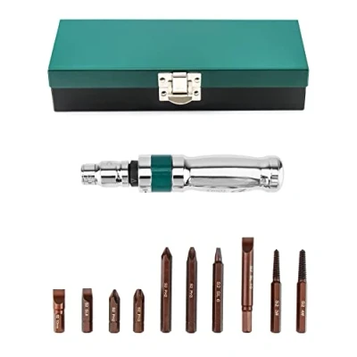 Immagine di QWORK® Set di Cacciaviti a Percussione, Manuale Impatto + Adattatore Punte, 12 Pezzi, 1/2&quot;