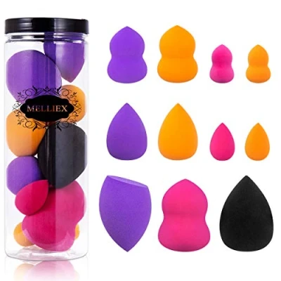 Immagine di Spugnette Make Up, 11 pezzi Spugnetta Fondotinta per Applicare Blush Correttore, Ombretto, Cipria, Crema Cosmetica Blender Spugne di Trucco
