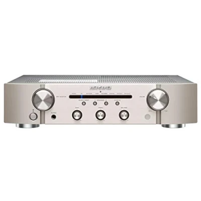 Immagine di Marantz PM6007 Amplificatore integrato con connettività digitale, ingressi analogici coassiali e ottici, 2 x 45 Watt, DAC, conversione D/A per ingresso argento/Oro