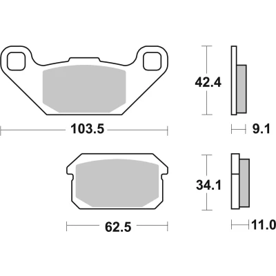 Immagine di TRW Sinter Offroad MCB805SI Kit pastiglie freno