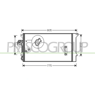 Immagine di PRASCO AD830C001 Condensatore con essiccatore 15 13 Alluminio 688 R 134a AUDI: Q7, VOLKSWAGEN: Touareg I