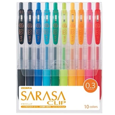 Immagine di Zebra Sarasa Clip 0.3, 10 colori Set (JJH15 10CA)
