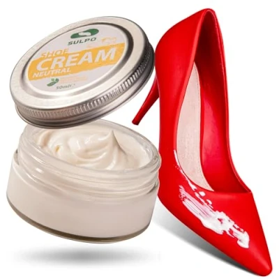 Immagine di SULPO lucido per scarpe neutro Cura pelle crema pulire ravviva liscio in pulizia a base d&#039;acqua 50 ml