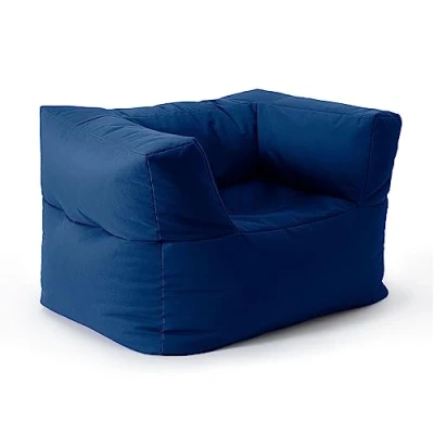 Immagine di Lumaland Poltrona a sacco modulare, impermeabile, per interni ed esterni, lavabile, giardino e interni, facile da espandere leggero, 96 x 72 70 cm [blu scuro]