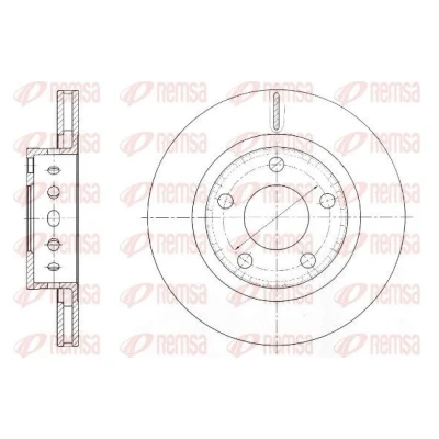 Immagine di REMSA 61363.10 Disco freno Assale posteriore 268,8, 268,8 22 5 ventilato AUDI: A6 C5 Avant, Sedan, VOLKSWAGEN: Passat B5 GP Variant