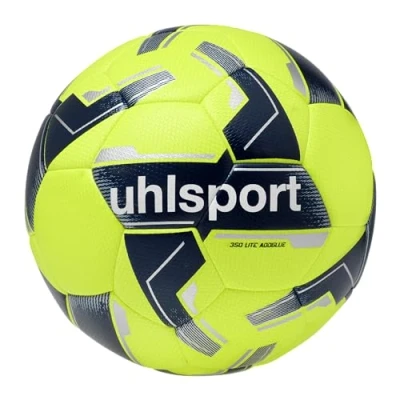 Immagine di uhlsport 350 Lite Addglue Palla da calcio Unisex Gioventù, jaune fluo/bleu marine/ar, 5