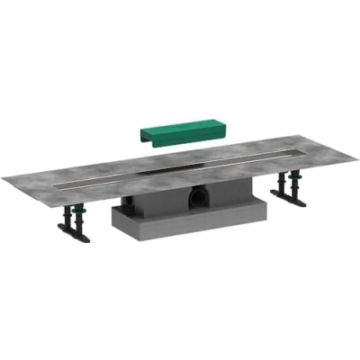 Immagine di hansgrohe uBox universal set per canalina di scarico doccia (corpo base + installazione), adatto RainDrain Rock e Match 800 mm con installazione standard