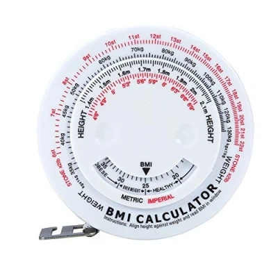Immagine di nastro di Misurazione BMI, metro a corporeo Misura anatomico BMI con calcolatrice per peso accurata della salute, forte tensione e stampa chiara