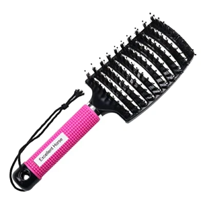 Immagine di Excellent Spazzola per cavalli Supreme (coda e criniera) One Size Nero / Rosa