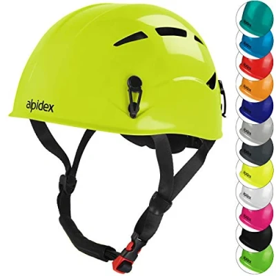 Immagine di ALPIDEX Casco per Arrampicata de Adolescenti e Adulti en 12492 Alpinismo Diversi Colori, Colore:Lime Green