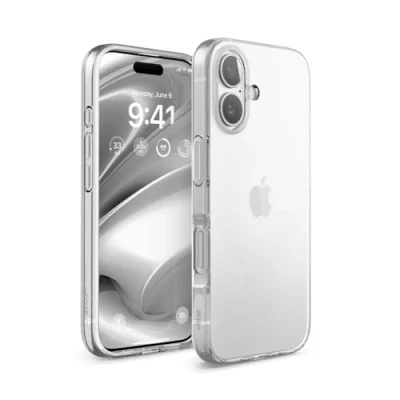 Immagine di elago Cover Trasparente Ibrida Clear Compatibile con iPhone 16 6.1&quot; Tecnologia PC + TPU, Paraurti Antiurto, Protezione della Fotocamera Rialzata, Resistente ai Graffi (Clear)