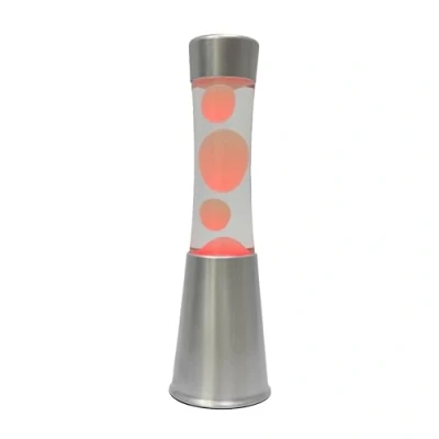 Immagine di Fisura Lampada di lava a LED 7 colori. effetto rilassante. che cambia colore. da regalo. 30 cm x 9 cm. (Argento)