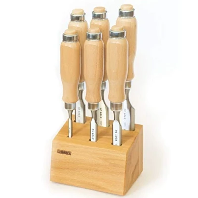 Immagine di Narex set di 6 scalpelli per bordi smussati con supporto in legno, da pezzi