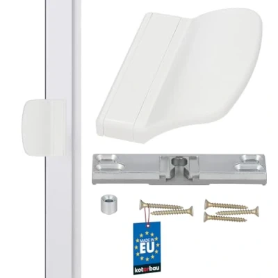 Immagine di KOTARBAU chiusura per porta balcone pratica maniglia bianca sicura fumatori effetto terrazza universale
