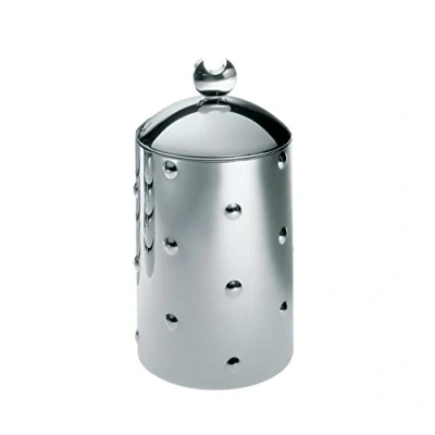 Immagine di Alessi Kalistò 1 CB01 Barattolo di Design, in Acciaio Inossidabile 18/10 Lucido con Pomolo Alluminio, 114 cl