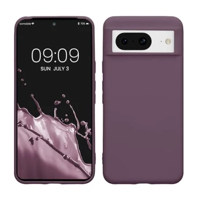 Immagine di kwmobile Cover per Google Pixel 8 Custodia Back Case Smartphone in Silicone TPU Protezione Gommata Iris pallido