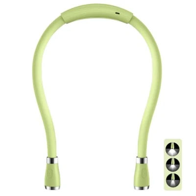 Immagine di SingHong Lampada da lettura a LED libro con luce USB ricaricabile, vivavoce, 4 lampadine LED, luminosità regolabile, per la letto o in auto (Verde)