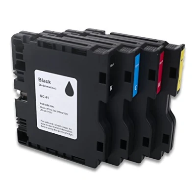 Immagine di Hemei, GC41, cartucce d&#039;inchiostro compatibili per stampanti Ricoh SG2100N, SG3100, SG3100SNW, SG3110DNW, SG3110DN e SG3110SFNW a sublimazione d&#039;inchiostro, 4 pezzi