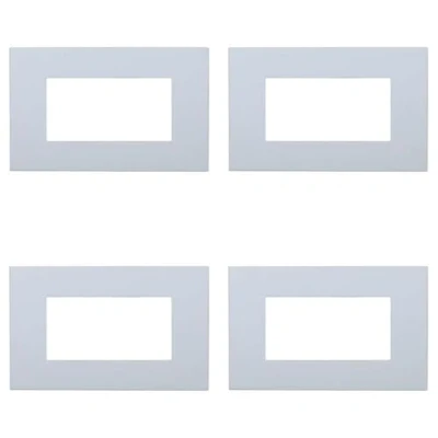 Immagine di 4 Pezzi Placca Compatibile Con Vimar Arke, Placche In Plastica (4 Posti/Moduli,Bianco)