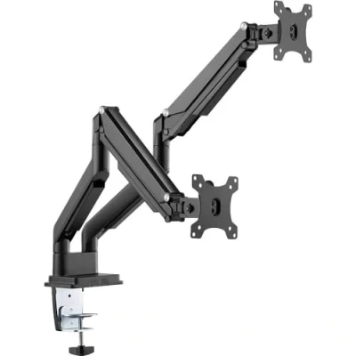 Immagine di Digitus da 90395 2 vie Supporto tavolo per monitor 38,1 cm (15) 81,3 (32) Nero Ruotabile, Regolabile in altezza, Inclinabile, Inclinabile + girevole,
