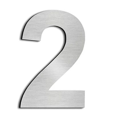 Immagine di nanlyiau Numeri civici Numero di Acciaio civico esterno in Solido Inossidabile 304,Aspetto Fluttuante, 10in/25.4cm(2)