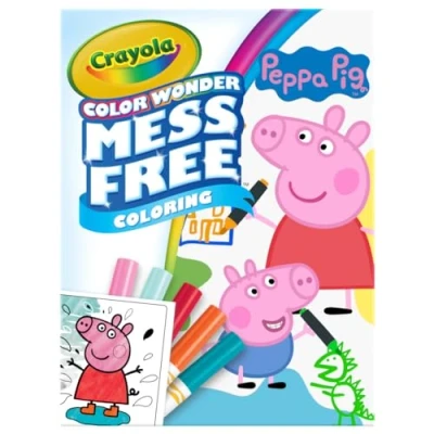Immagine di CRAYOLA Color Wonder Peppa Pig Mess Free Colouring Book (Includes 18 Pages &amp; 5 Magic Markers)