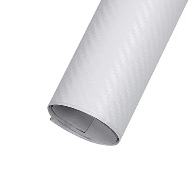 Immagine di Adesivo per auto in fibra di carbonio, pellicola vinile 3D piccola struttura, opaca, autoadesiva auto, foglio bianco 200 x 30 cm